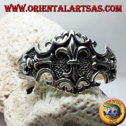 Starre Silberarmband mit Lilie