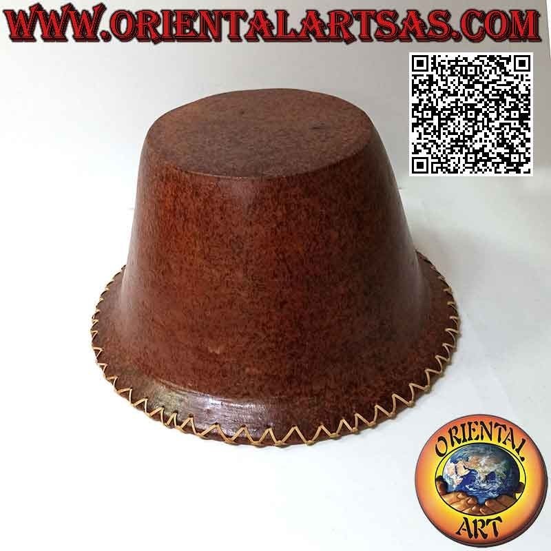 Traditional Lombok plant pot with wicker woven with terracotta border, handmade (18 cm and 32 cm ø)