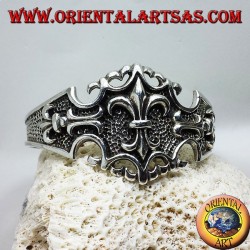 Starre Silberarmband mit Lilie