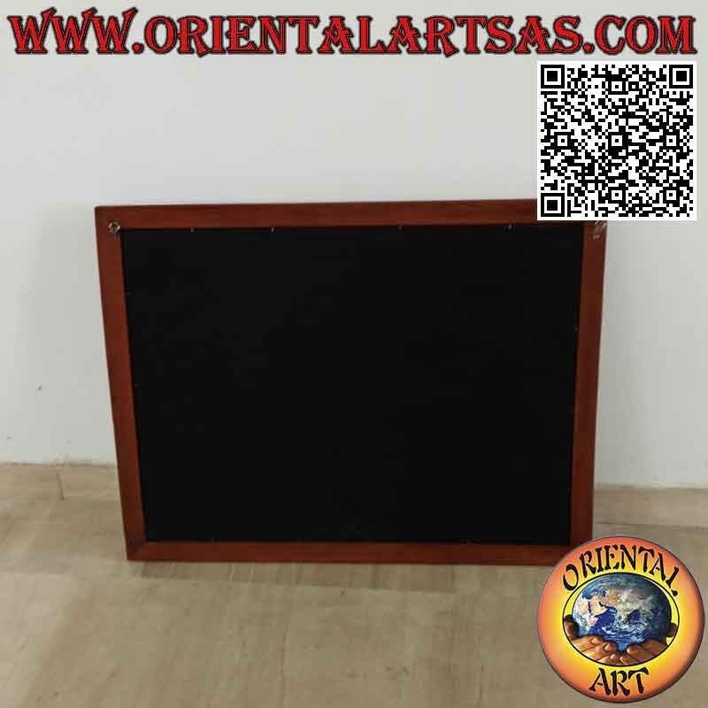 Hand painted picture on wood in Sahara style, "Musicians and Dancers" (b)