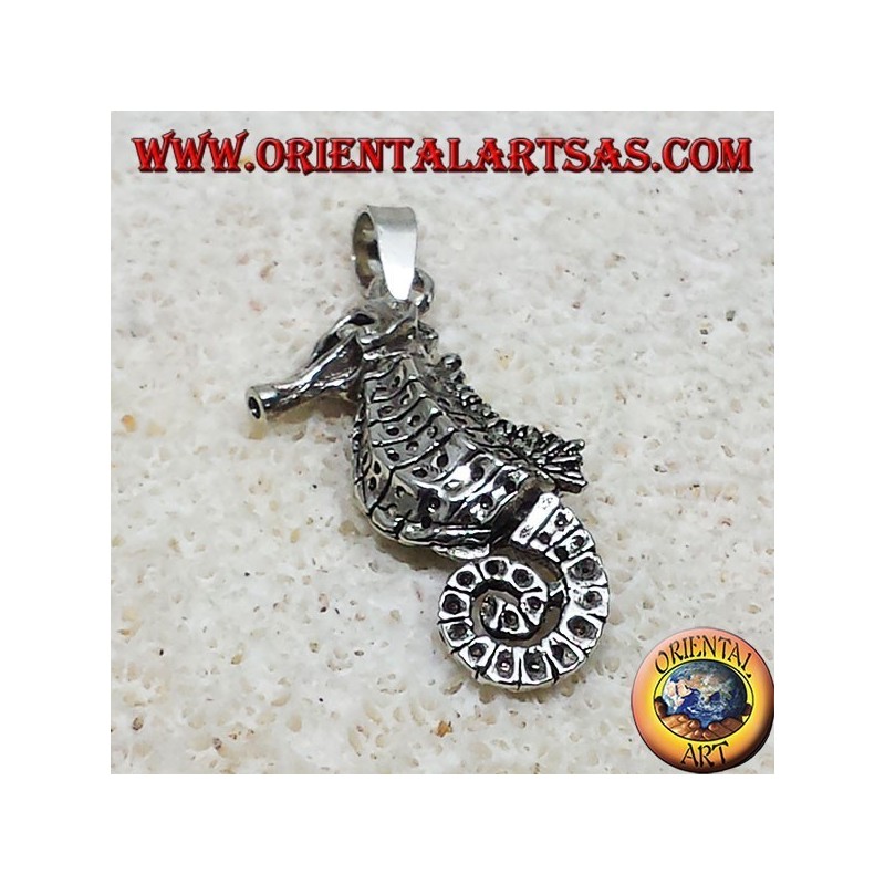 Colgante de plata Hippocampus Hippocampus en movimiento