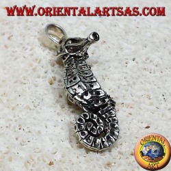 silver pendant Seahorse Hippocampus moving
