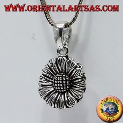 Sunflower pendant in silver