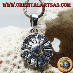 colgante de girasol en plata
