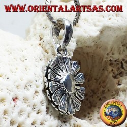 Sunflower pendant in silver
