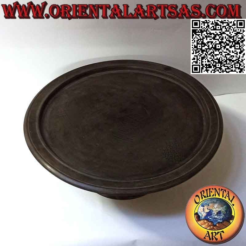 Lombok glatter runder Tortenständer aus Mahagoniholz ​​44 cm