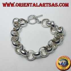 Bracciale  in argento ad anelli 