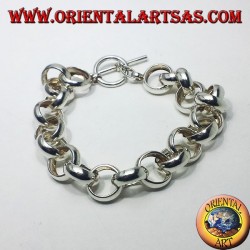 Pulsera de plata con anillos