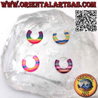 Pendientes de aro multicolor en silicona hipoalergénica de 12 mm
