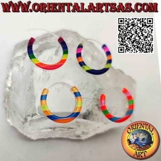 Pendientes de aro multicolor en silicona hipoalergénica de 20 mm