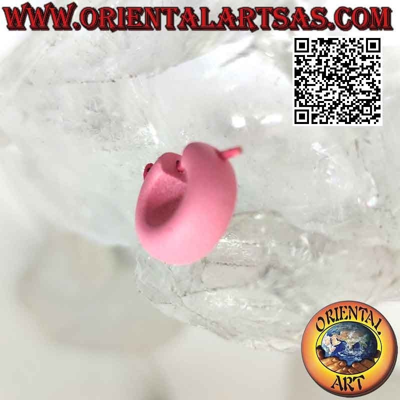 Orecchini a cerchio in legno classici spessi da 14 mm, rosa