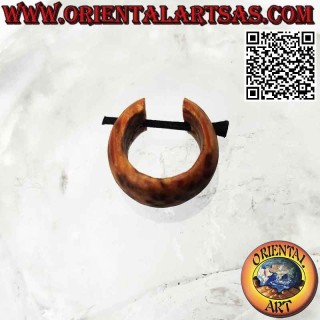 14 mm Creolen aus Kokosnussholz