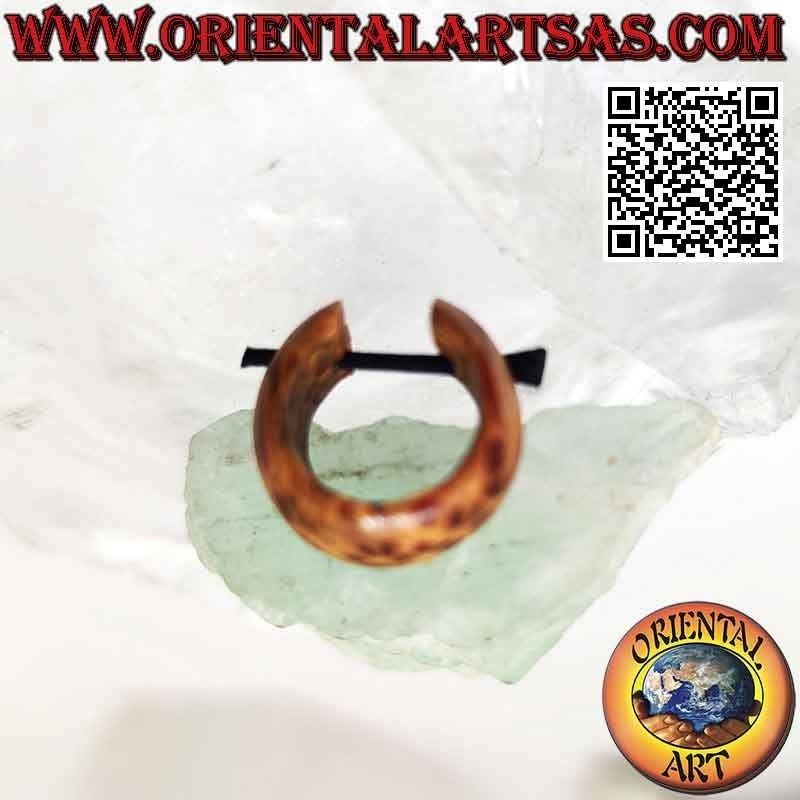 Boucles d'oreilles créoles bois de coco 14 mm