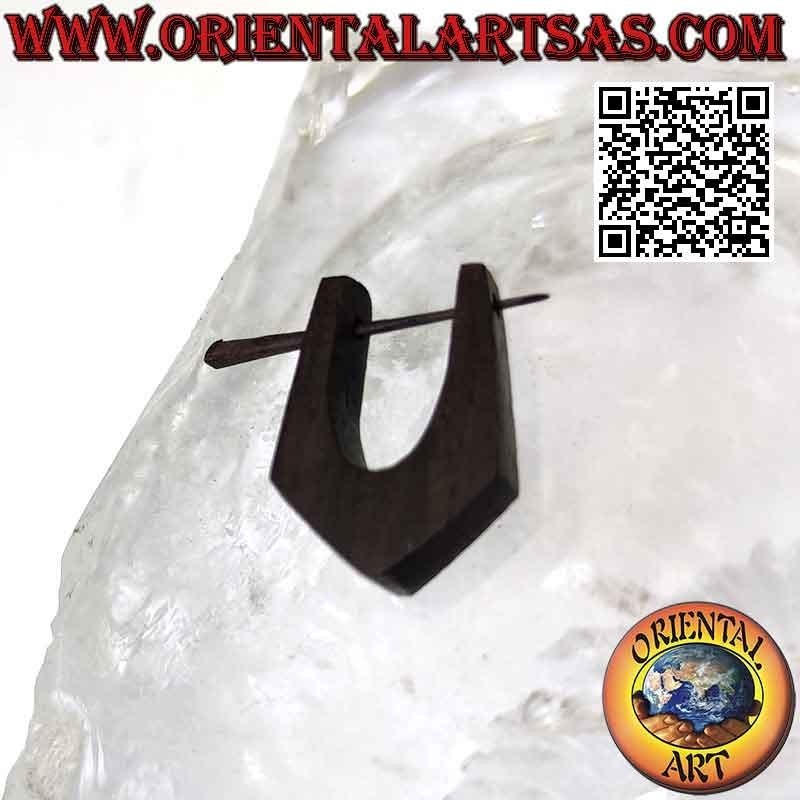 Pendientes de aro de madera en forma de lágrima, puntiagudos