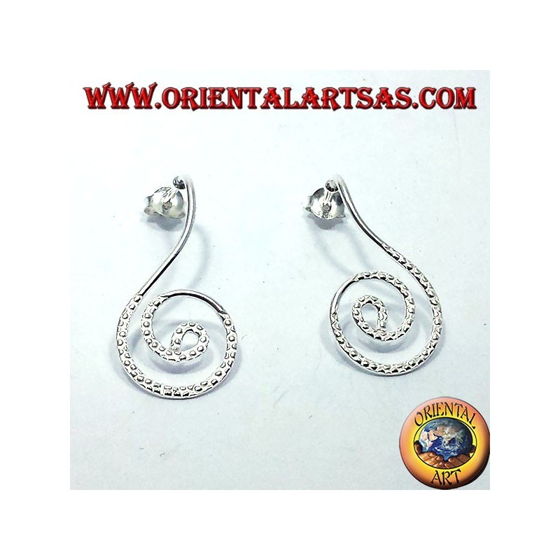 pendientes de plata, espiral