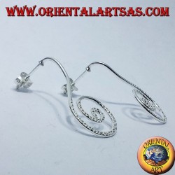 pendientes de plata, espiral
