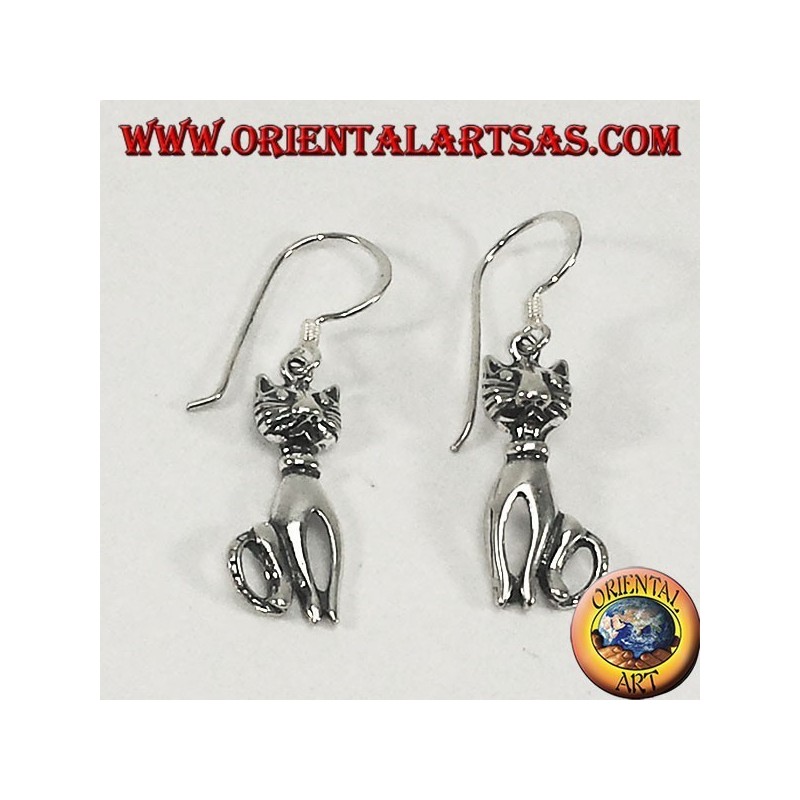 boucles d'oreilles en argent, Cat