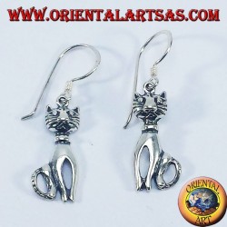 boucles d'oreilles en argent, Cat