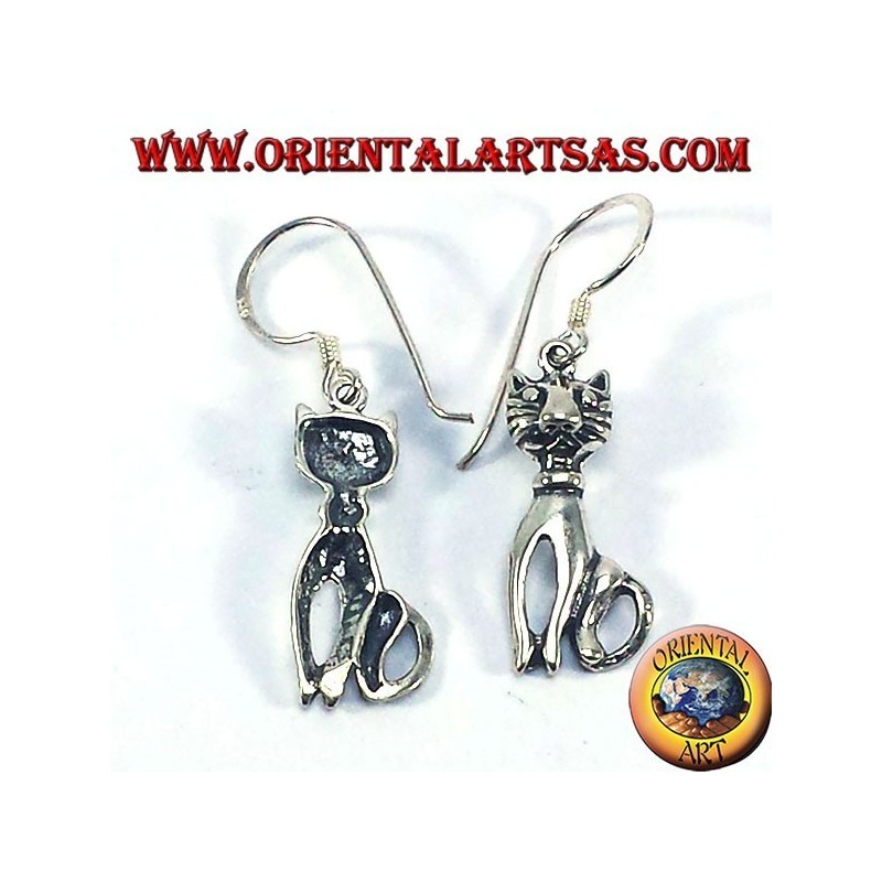 boucles d'oreilles en argent, Cat