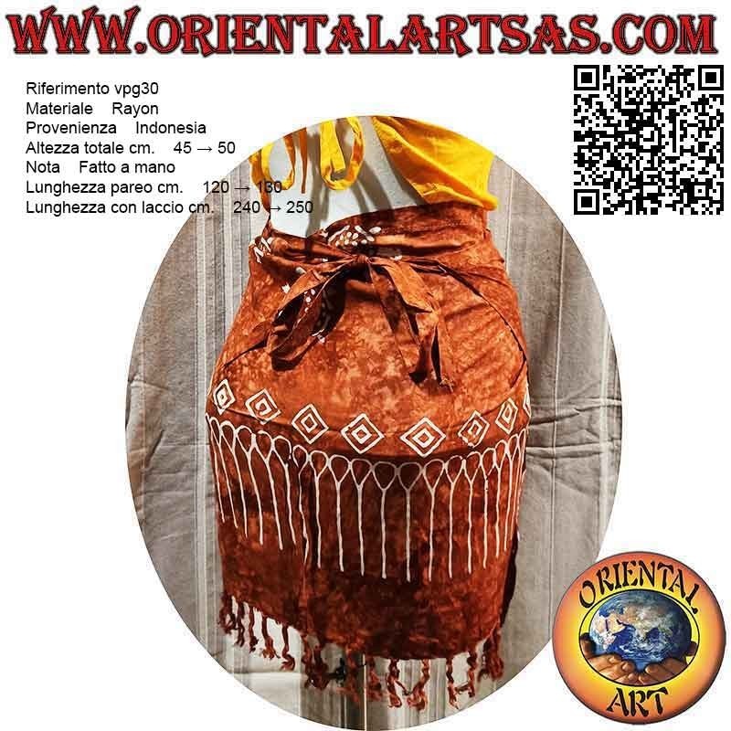 Minijupe paréo cover-up avec tortues (franges), type 1