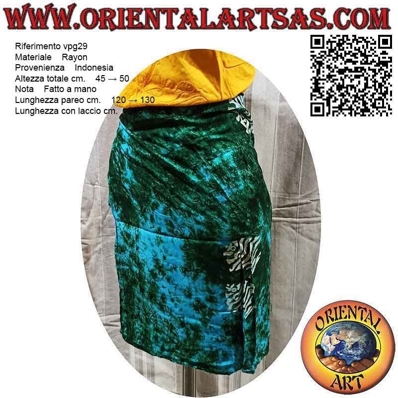Miniskirt pareo cover-up with fish (simple), type 2