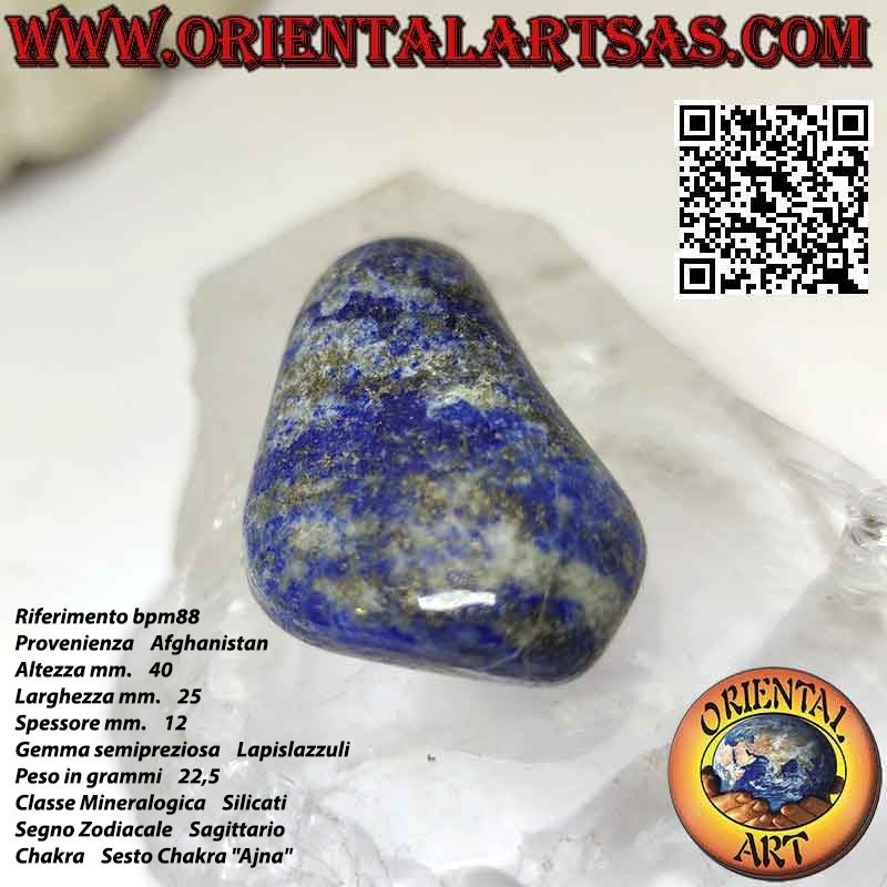 Dreieckiger, flacher, getrommelter Lapislazuli (22,5 g)