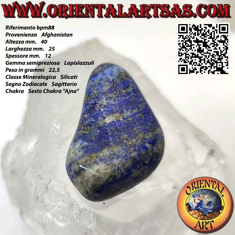Dreieckiger, flacher, getrommelter Lapislazuli (22,5 g)
