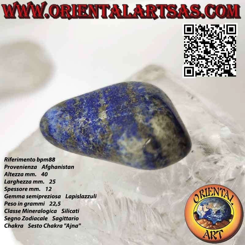 Lapislazzulo burattato piatto triangolare (22,5 g)