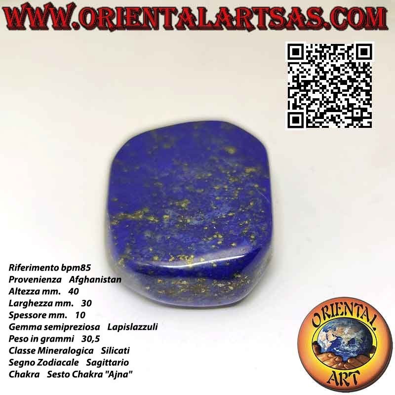 Large flat tumbled lapis lazuli (30.5 g)