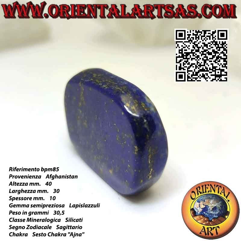 Großer flacher getrommelter Lapislazuli (30,5 g)