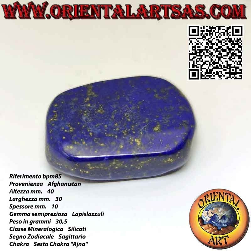 Großer flacher getrommelter Lapislazuli (30,5 g)