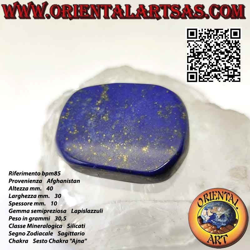 Großer flacher getrommelter Lapislazuli (30,5 g)