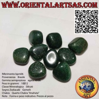 Agate verte dégringolée