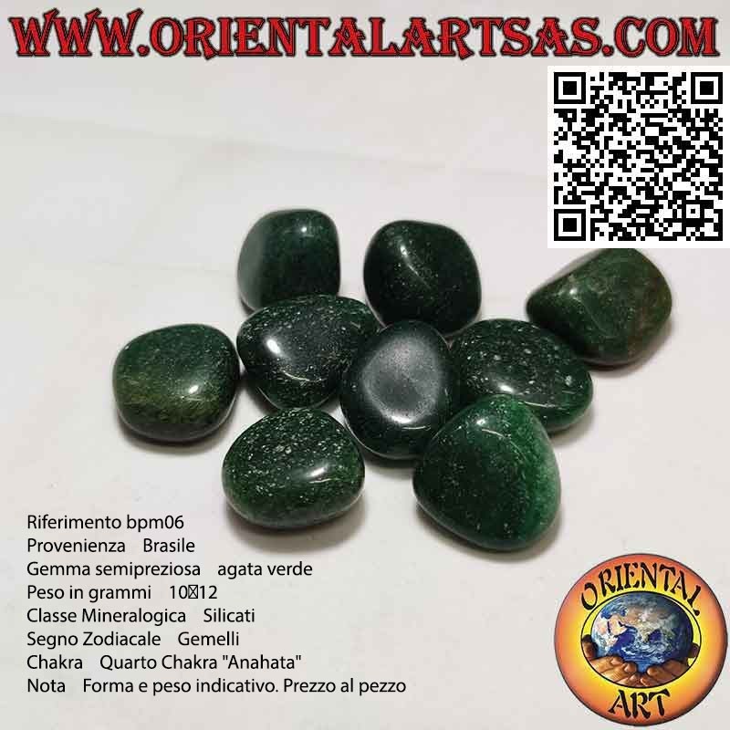Ágata verde caída