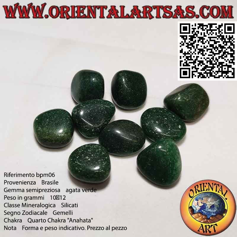 Ágata verde caída