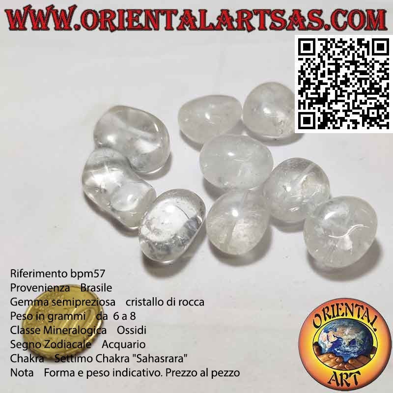 Quarzo Ialino (Cristallo di Rocca) burattato