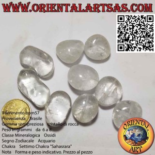 Hyaline Quartz (Rock Crystal) tumbled