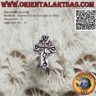 Mini Silberohrring, das Keltenkreuz (oder St. Patrick's Cross) groß