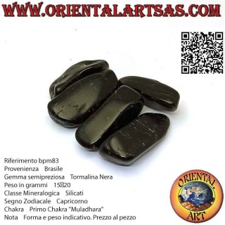 Turmalina negra aplastada (mediana)