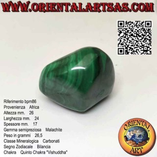 Malaquita tallada grande (26,5 g)