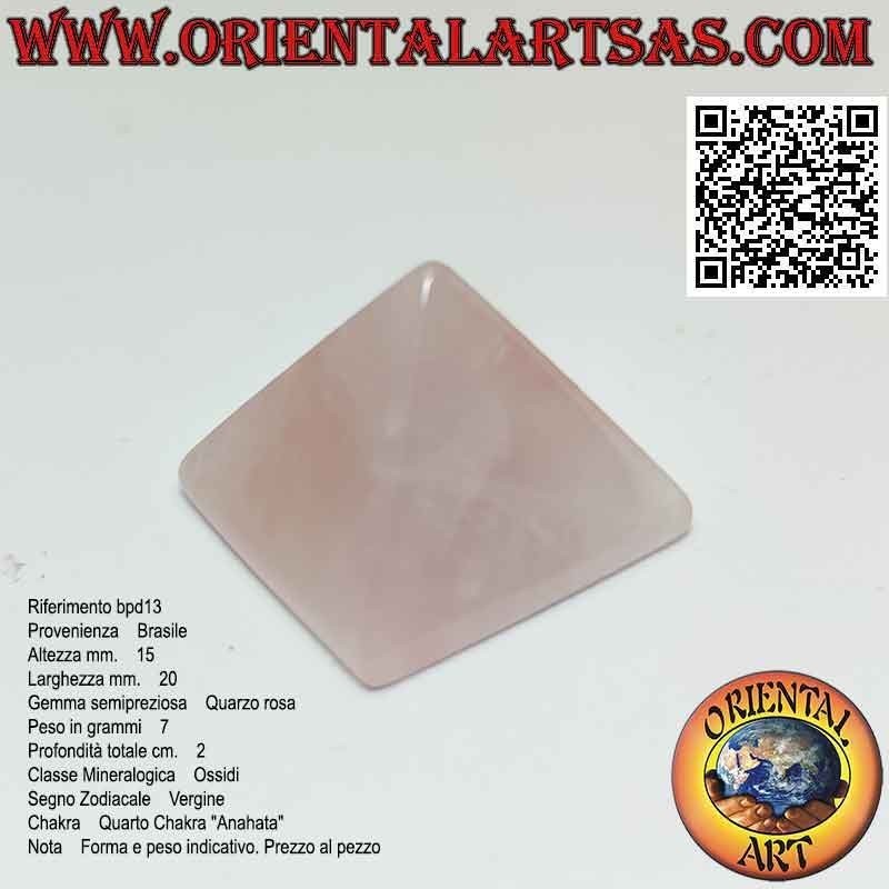 Pyramide de Quartz Rose 20mm x 20mm