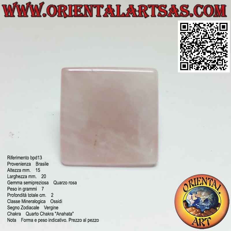 Piramide di quarzo rosa da 20 mm x 20 mm