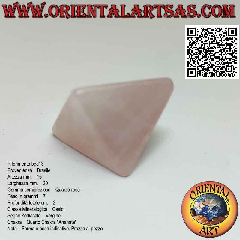 20mm x 20mm Rose Quartz Pyramid