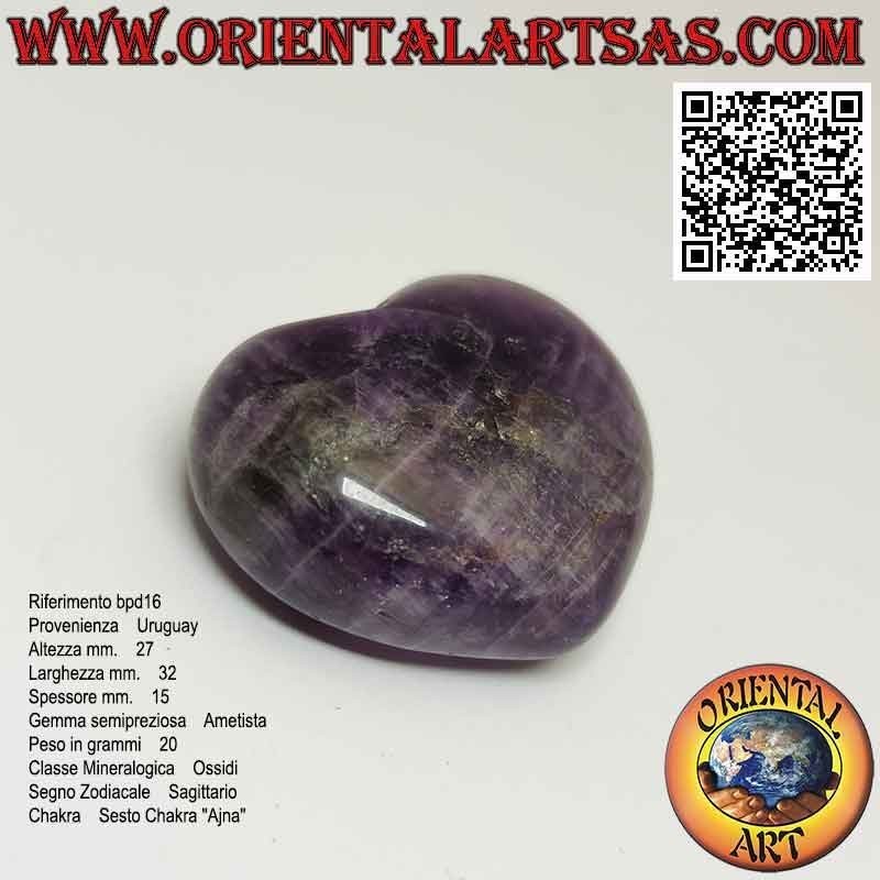 27 mm x 32 mm Amethyst-Herz