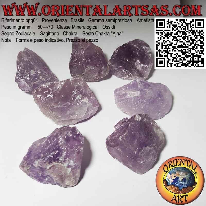 Roher Amethyst (Brasilien), 50 g → 70 g
