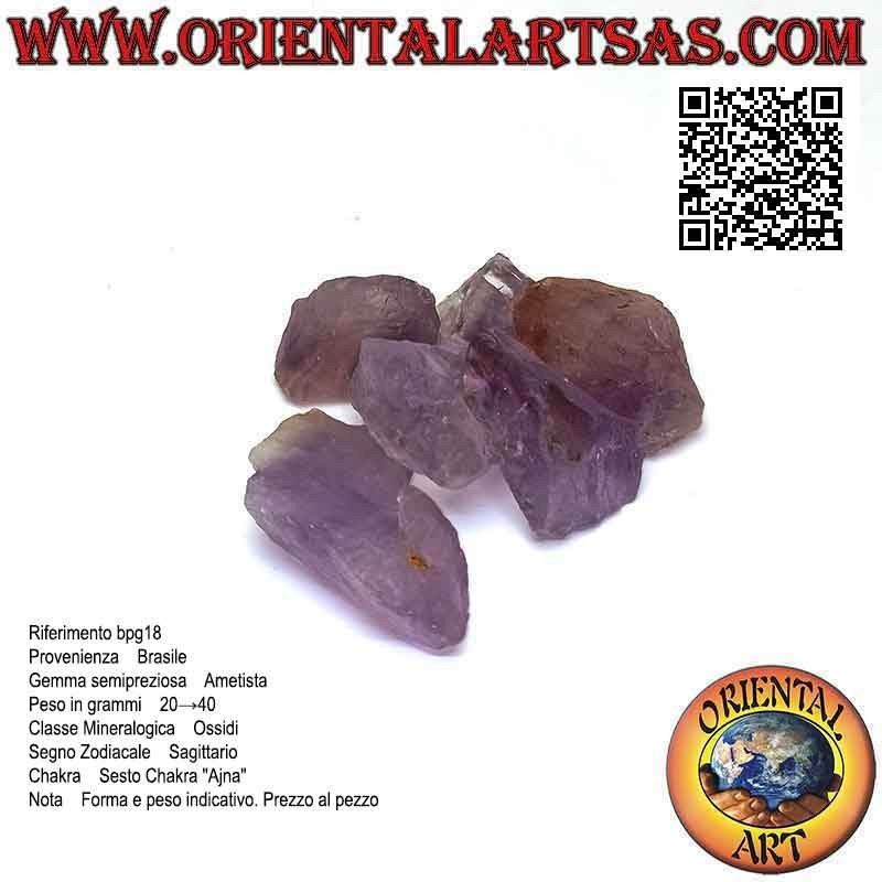 Amatista en bruto (Brasil), 8 g → 15 g