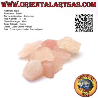 Roher Rosenquarz (15 g → 30 g)