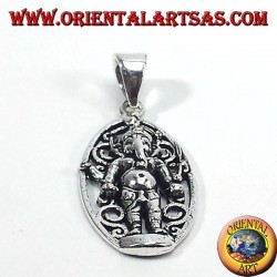 colgante de plata, de pie Ganesh
