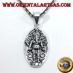 colgante de plata, de pie Ganesh