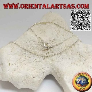 Collar de cadena de plata 925 ‰ con eslabón de bola pequeña (1 mm de espesor)